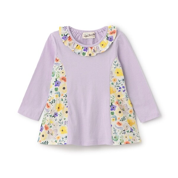 【人気商品再入荷】【直営店で取り扱い無し】花柄切替えティアードチュニック