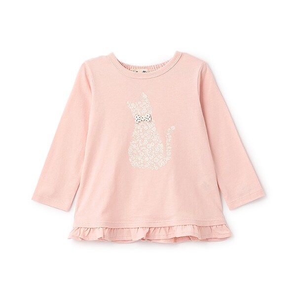 【人気商品再入荷】【直営店で取り扱い無し】フラワーねこ長袖Tシャツ