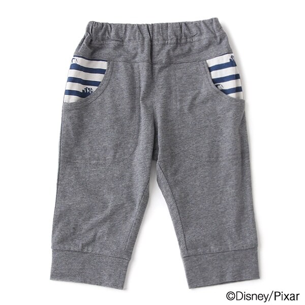 【DISNEY/PIXAR】 ニモ＆ドリー デザイン ボーダー七分丈パンツ
