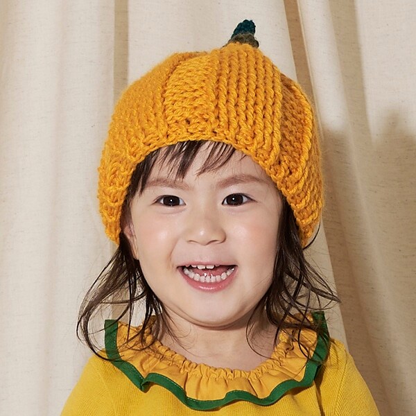 カボチャニット帽子