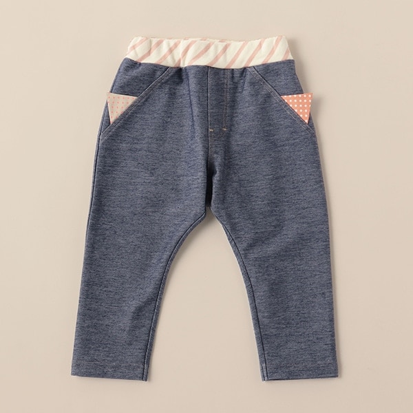 ねこ耳ニットデニムフル丈パンツ