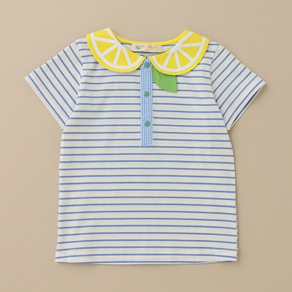 シトラス衿ボーダーTシャツ