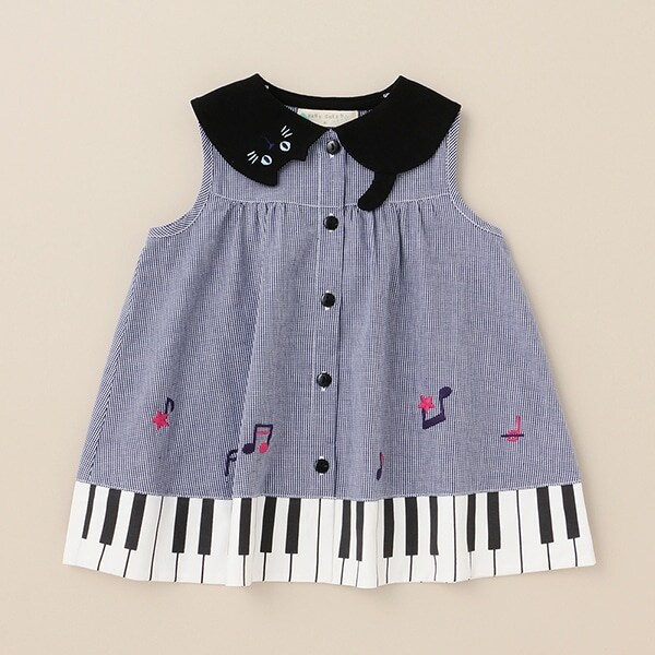 ねこ衿ピアノチュニック