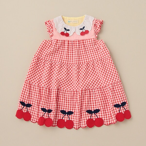 さくらんぼチェックワンピース