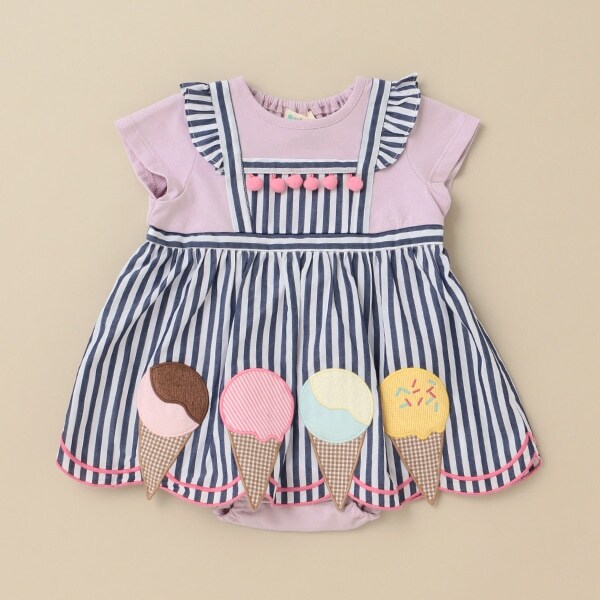 アイスクリームスカートつきロンパース