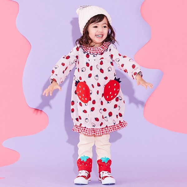 いちごジャカードワンピース