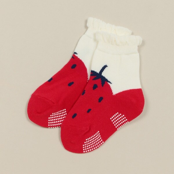 イチゴクルーソックス【日本製】