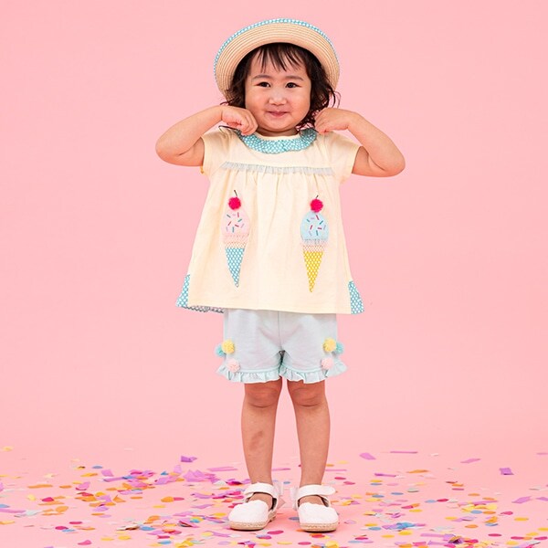 チュールポンポンショートパンツ