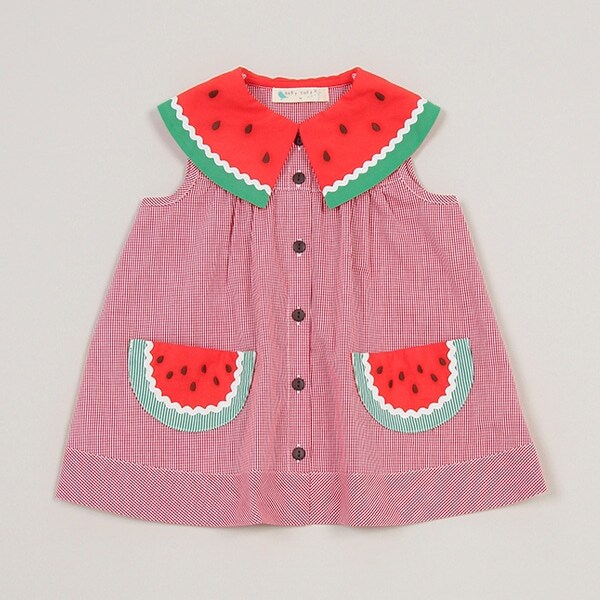 スイカギンガムチュニック