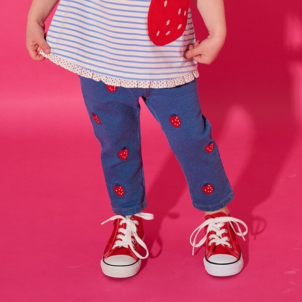 いちごニットデニムパンツ