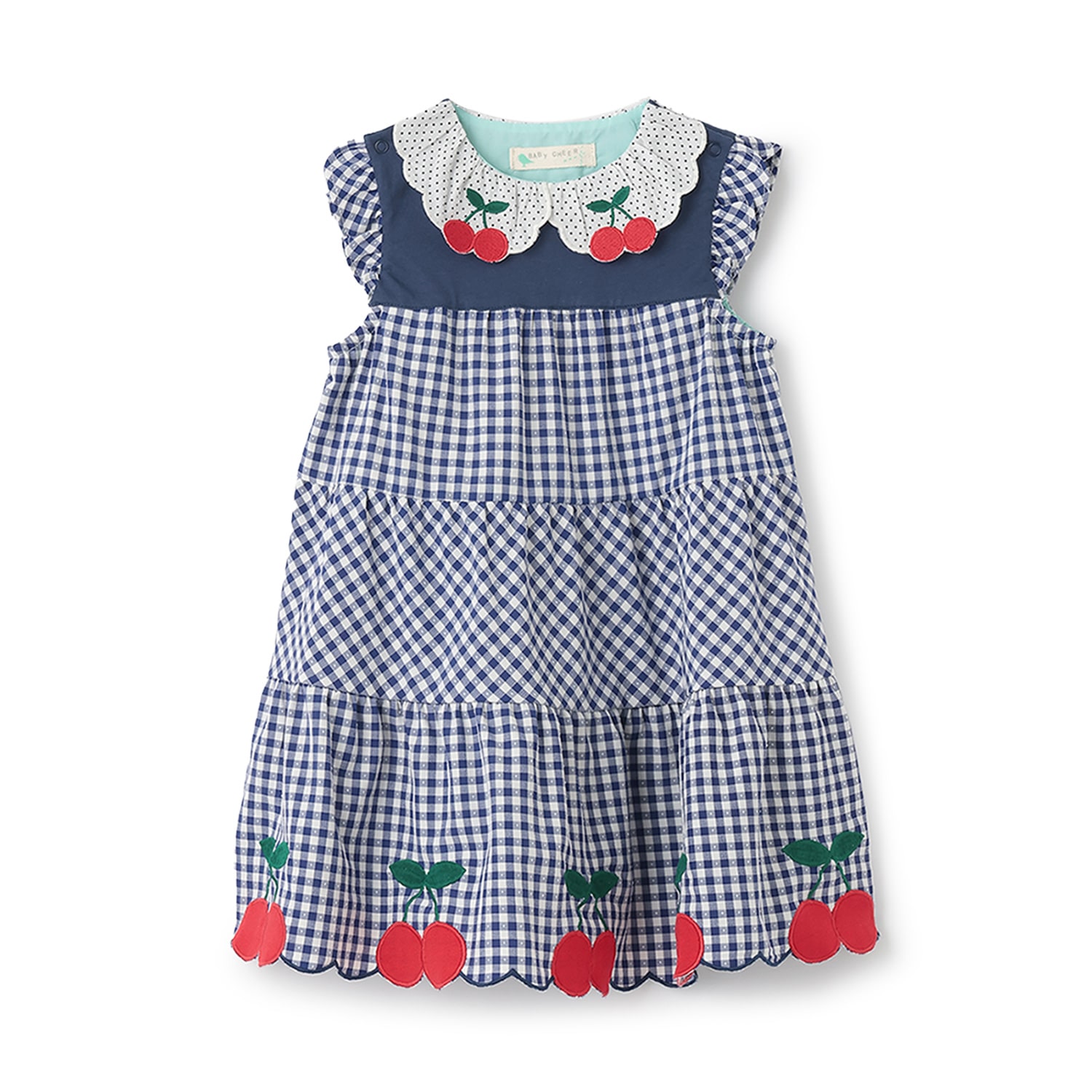 さくらんぼチェックワンピース