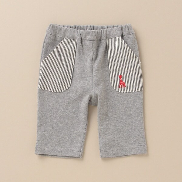 ストライプポケット7分丈パンツ【日本製】