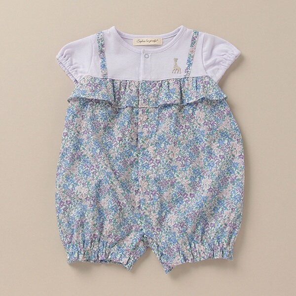 フラワーフリルショートオール【日本製】