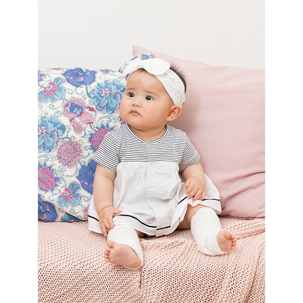 マリンボーダーフレアショートオール【日本製】