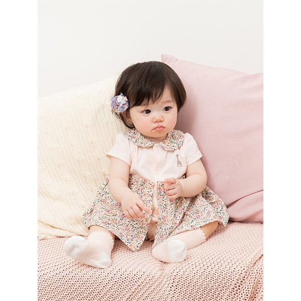 小花柄ショートオール【日本製】