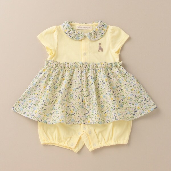 小花柄ショートオール【日本製】