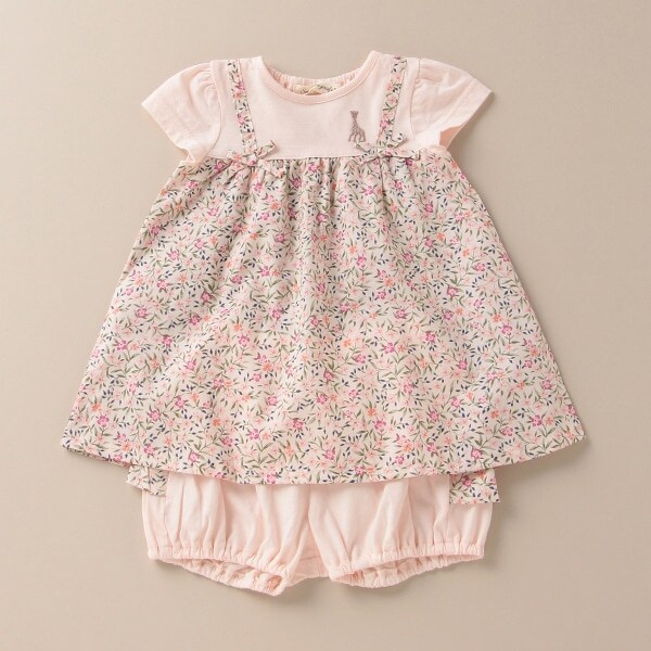 小花柄ワンピーススーツ【日本製】