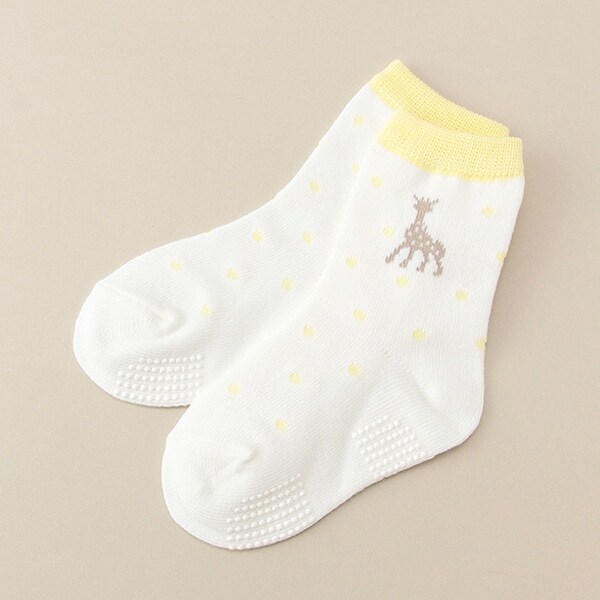 はき口ラインドットソックス 【日本製】