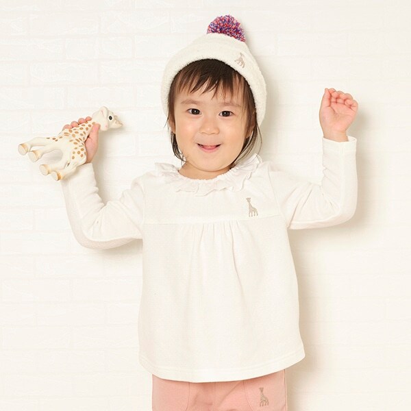 フリル衿スムースブラウス【日本製】