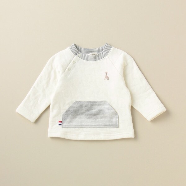 星柄キルト長袖プルオーバー【日本製】