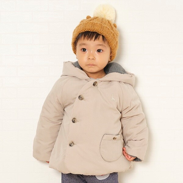 パウダー起毛中綿コート【日本製】