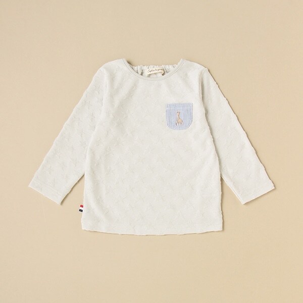 スタージャカード長袖Tシャツ【日本製】