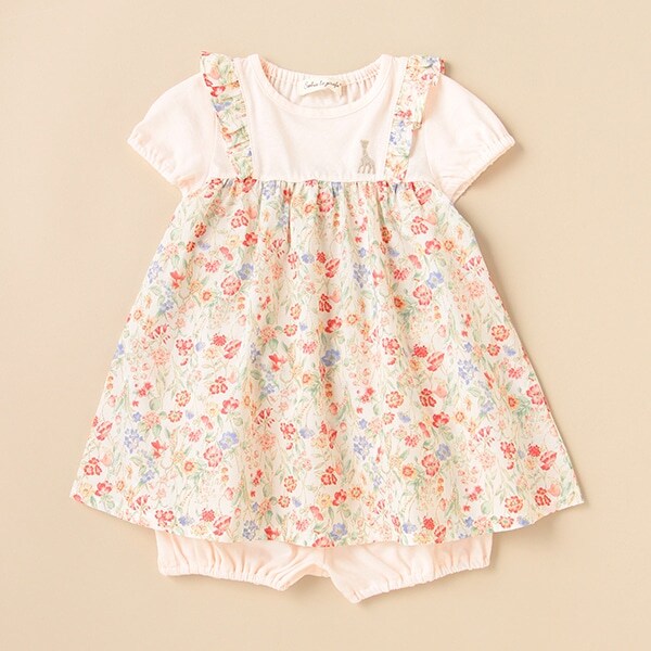 ボタニカルフラワーワンピーススーツ【日本製】