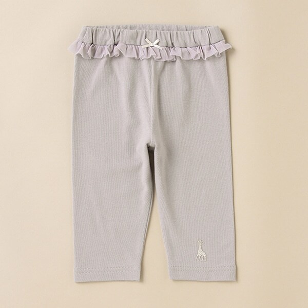 ウエストフリル7分丈レギンス【日本製】