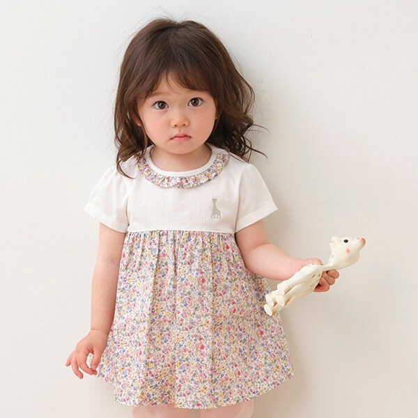 小花柄ローンチュニック【日本製】