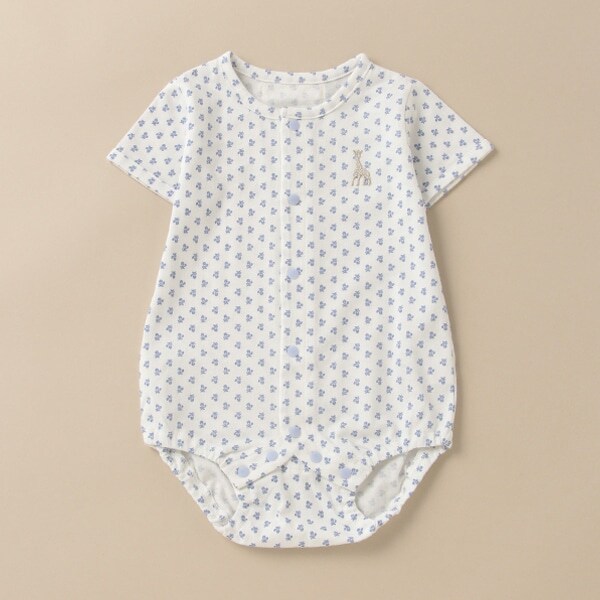 花柄天竺ボディスーツ【日本製】