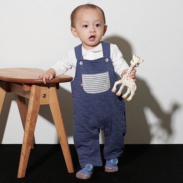 星柄キルトサロペット【日本製】