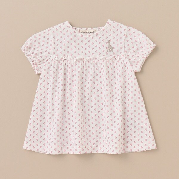 花柄天竺半袖Tシャツ【日本製】