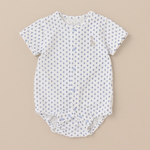 花柄天竺ボディスーツ【日本製】