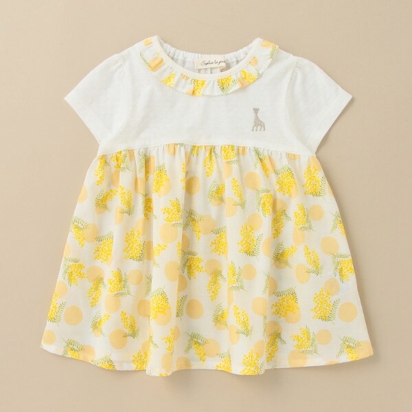 ミモザ柄チュニック【日本製】