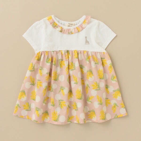 ミモザ柄チュニック【日本製】