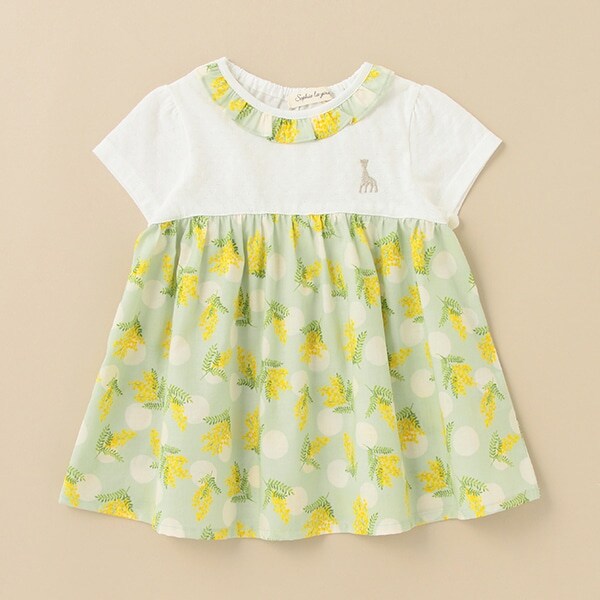 ミモザ柄チュニック【日本製】