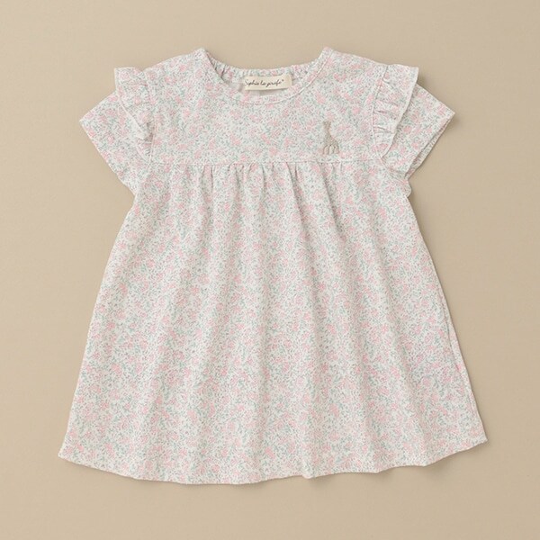 花柄Pt半袖Tシャツ【日本製】