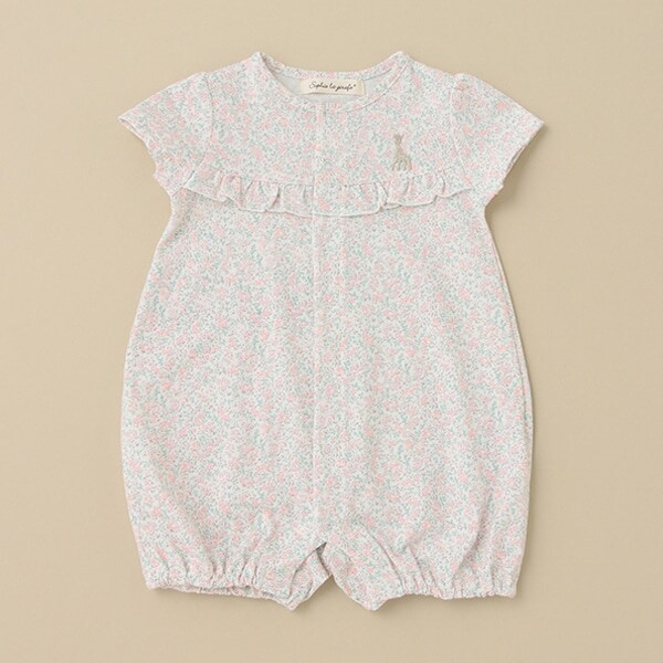 花柄プリントショートオール【日本製】