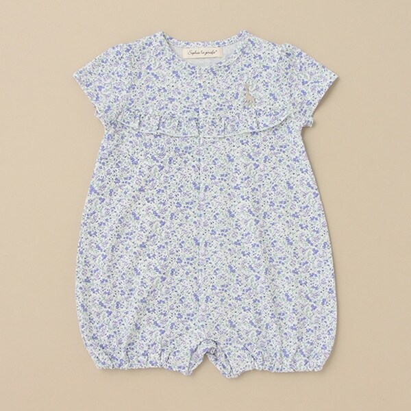 花柄プリントショートオール【日本製】