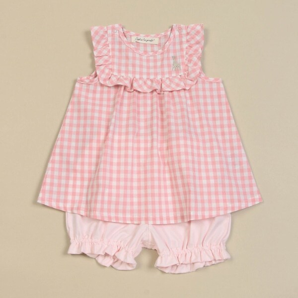 ギンガムベビースーツ【日本製】