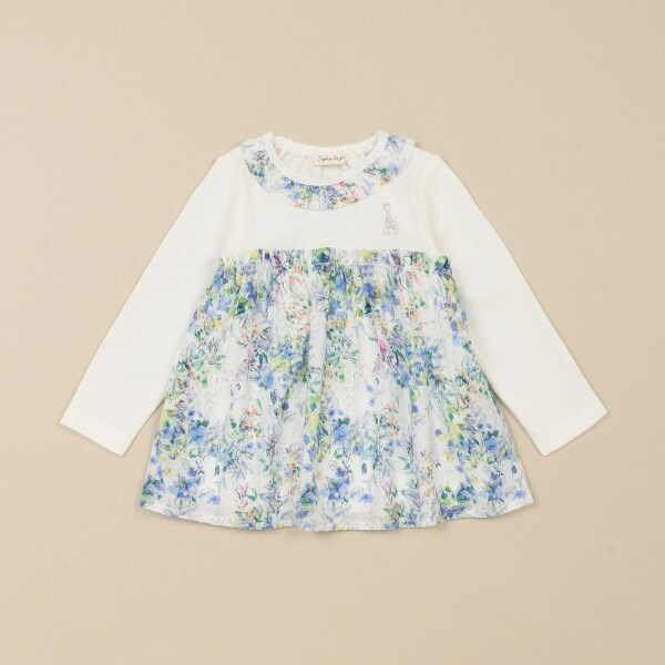 ブライトスムース花柄チュニック【日本製】