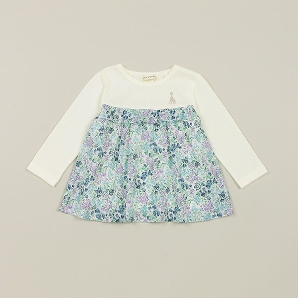 ドビー接結花柄チュニック【日本製】