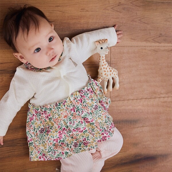 ドビー接結花柄カバーオール【日本製】