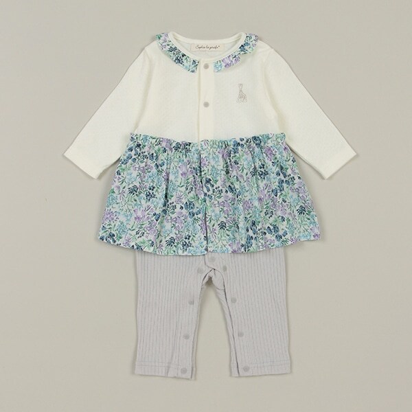 ドビー接結花柄カバーオール【日本製】