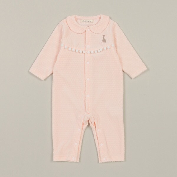 水玉ベロアカバーオール【日本製】