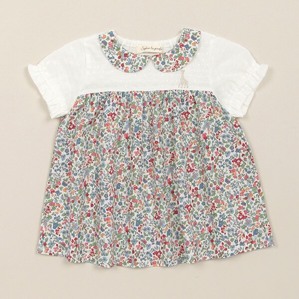 小花柄チュニック【日本製】