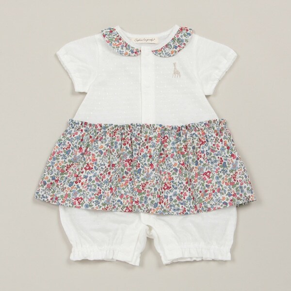 小花柄ショートオール【日本製】