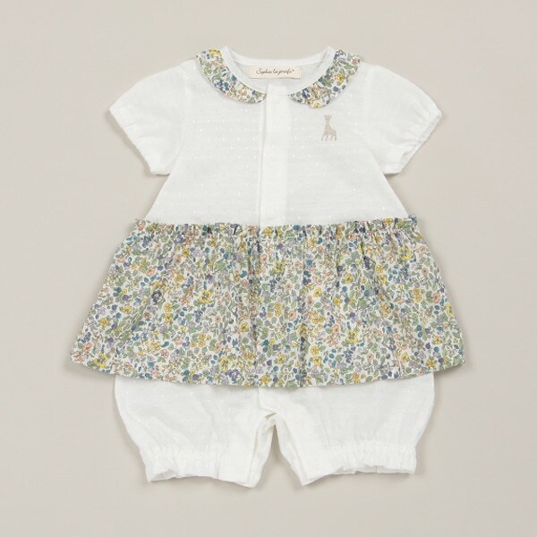 小花柄ショートオール【日本製】