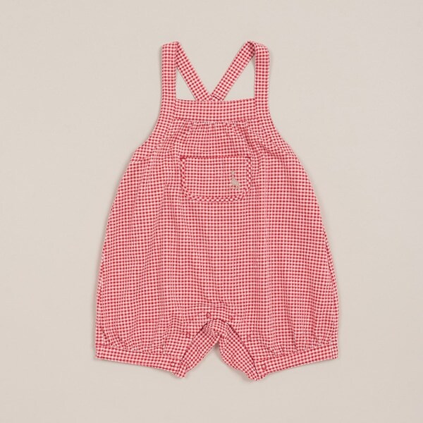 サッカーチェックサロペット【日本製】