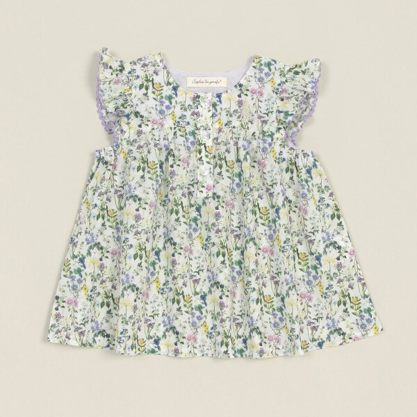 デジタルボタニカル柄チュニック【日本製】